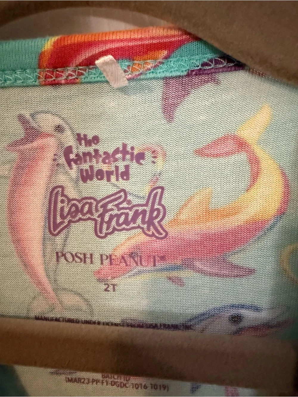 Posh Peanut Teal Dancing Dolphin Print One-Piece